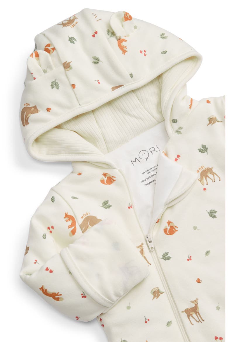 Woodland Print Pramsuit, Alternate, color, Woodland Tofu