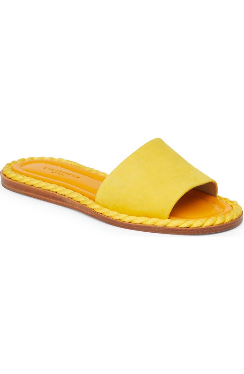 Lafayette 148 New York Slide Sandal, Main, color, Golden Yellow