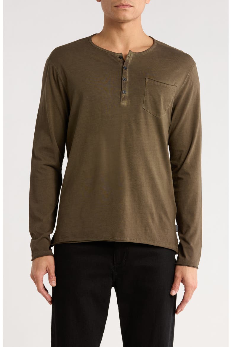 Baylor Organic Cotton Long Sleeve Henley, Main, color, DEEP OLIVE