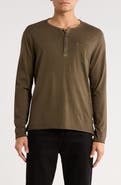 John Varvatos Baylor Organic Cotton Long Sleeve Henley