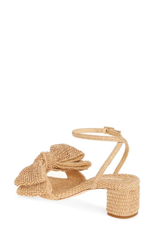 Loeffler Randall Carmen Woven Bow Ankle-strap Sandals In Natural
