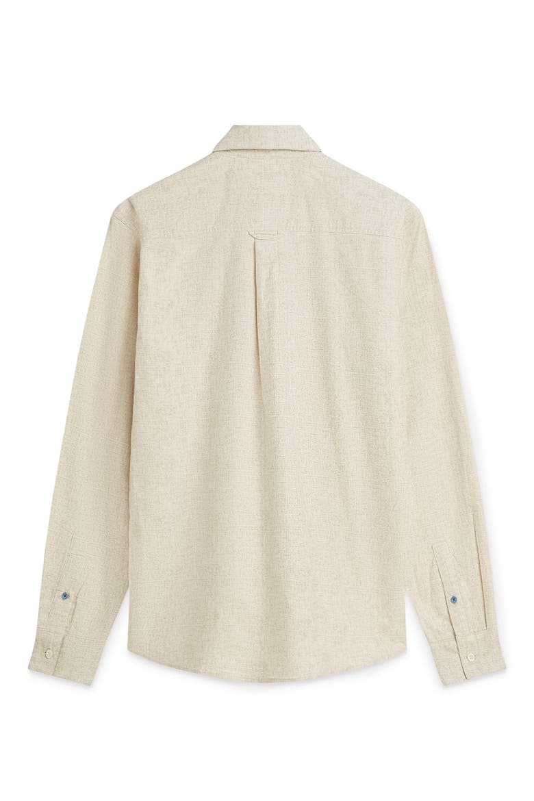 Regular Fit Mélange Button-Up Shirt, Alternate, color, EGGNOG