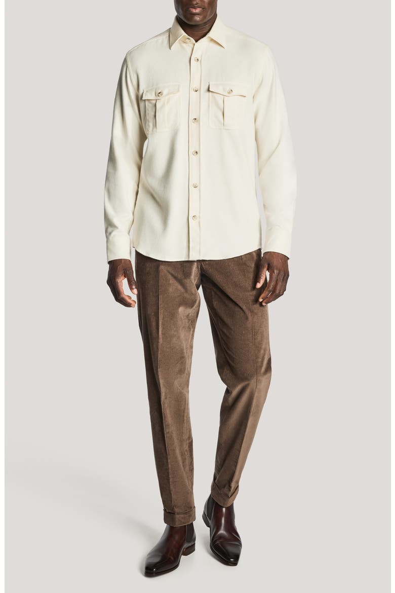 Arnaud Militaire Cotton Shirt, Alternate, color, ECRU