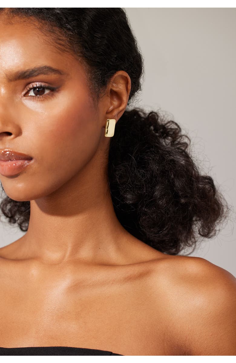 Electric Picks Supermodel 90s Flat Statement Earrings, Alternate, color, Gold