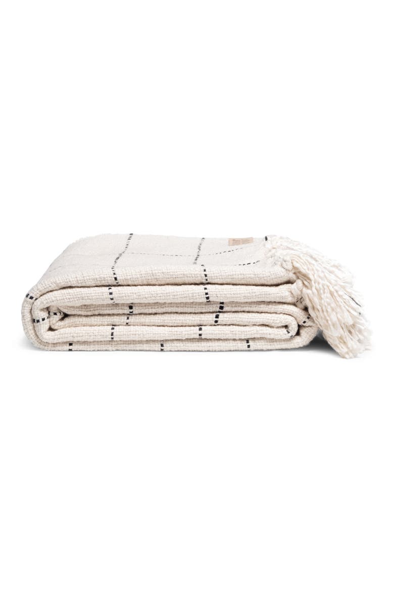 Claude Throw Blanket, Alternate, color, NATURAL / BLACK