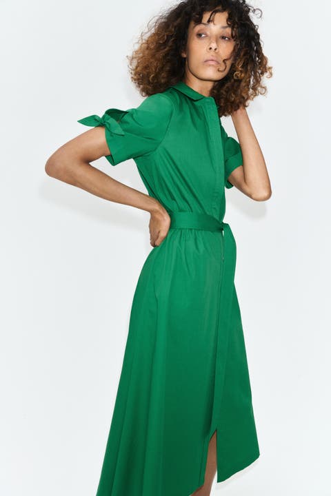 Short-sleeved Shirt Dress