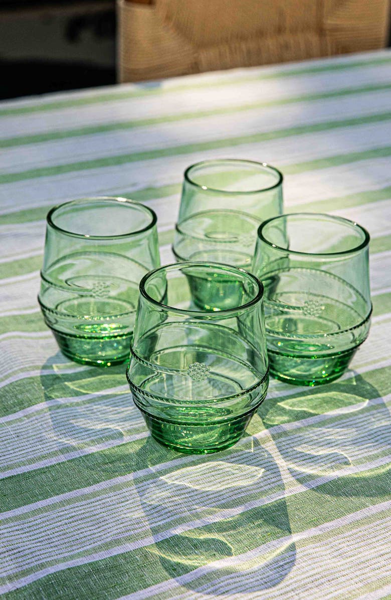 Juliska Amalia Set of 4 Acrylic Tumblers, Alternate, color, Seagrass