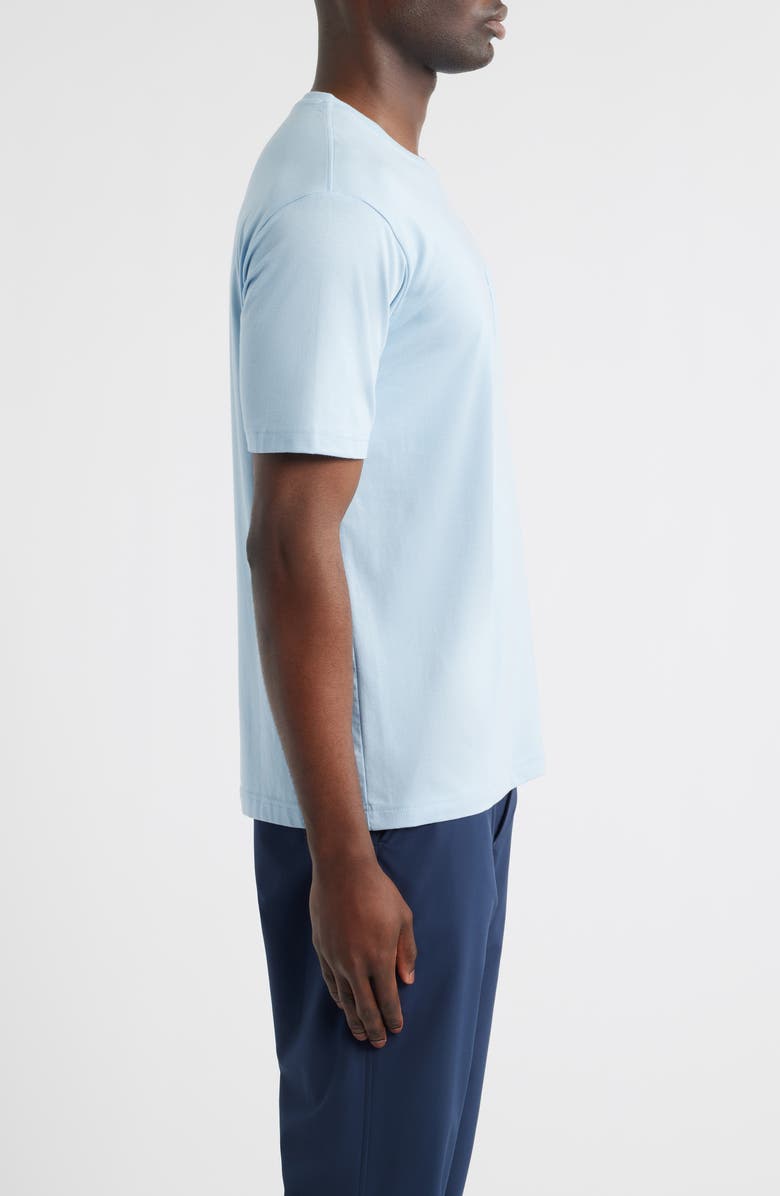 Peter Millar Crown Comfort Cotton Blend Pocket T-Shirt, Alternate, color, Stream Blue