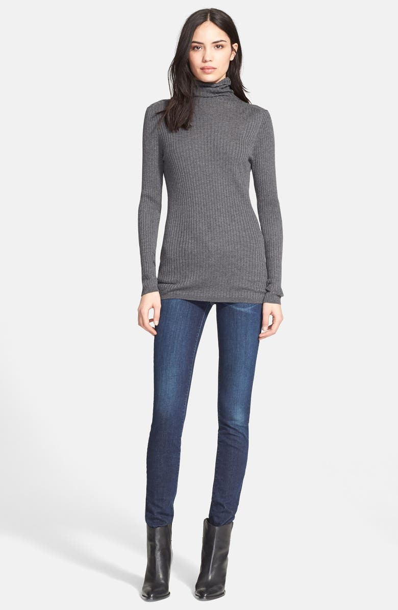 Vince Skinny Rib Turtleneck, Alternate, color, 