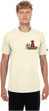 New Era Men's New Era Natural Los Angeles Angels Dia de los Muertos Sugar Skull T-Shirt