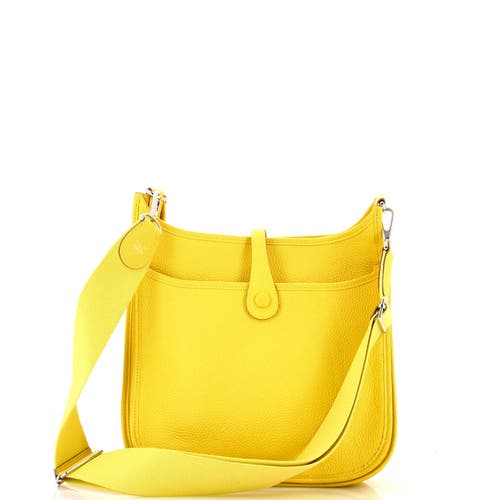 Pre-owned Hermes Hermes Evelyne Bag Gen Iii Clemence Pm In Green