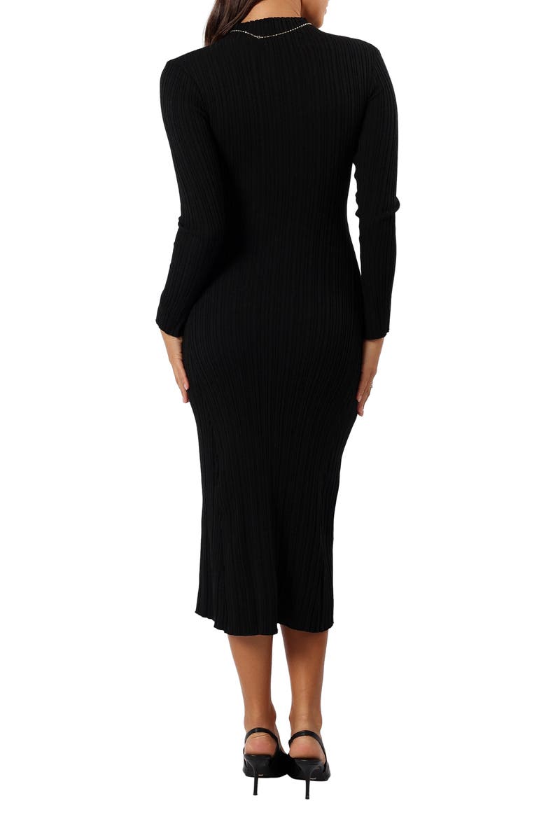 Briar Long Sleeve Midi Dress, Alternate, color, BLACK
