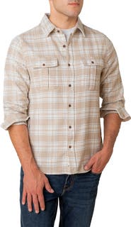 Hope & Henry Organic Flannel Double Pocket Button Down Shirt