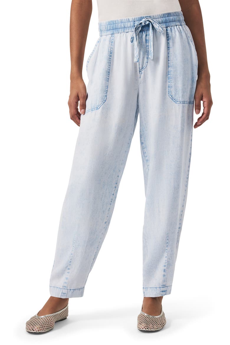 Ryan Crop Carrot Leg Pull-On Pants, Main, color, BLEACHED INDIGO