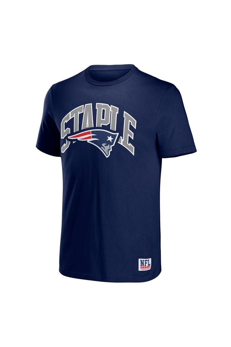 Men's NFL x Staple Navy New England Patriots Logo Lockup T-Shirt, Alternate, color, Navy