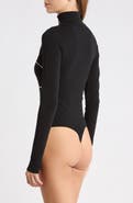 Good American Embellished Turtleneck Bodysuit