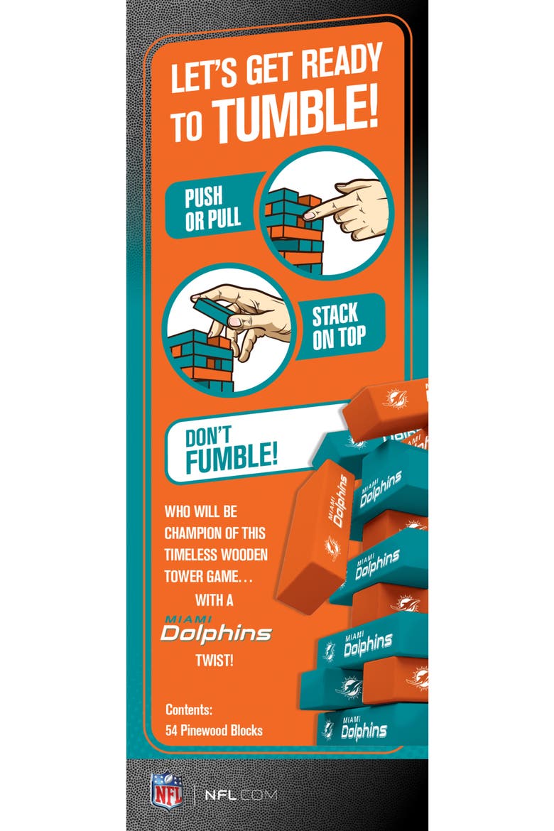 Miami Dolphins Tumble Tower, Alternate, color, Multicolor