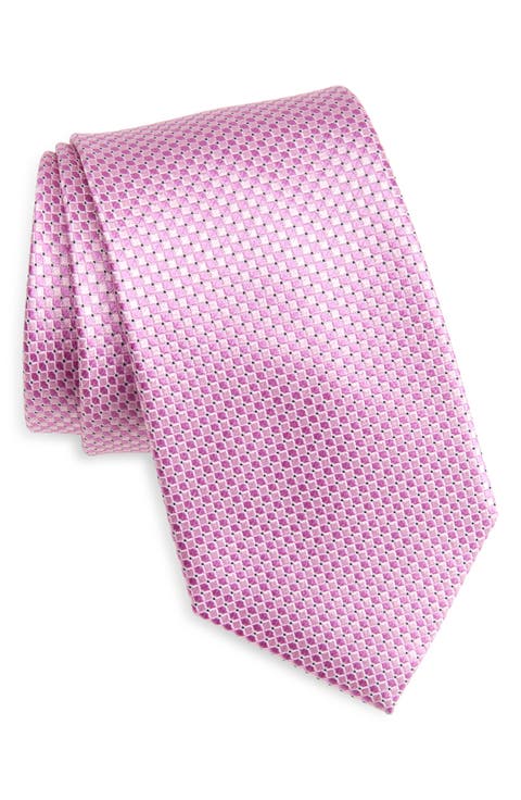Solid Textured Silk Tie