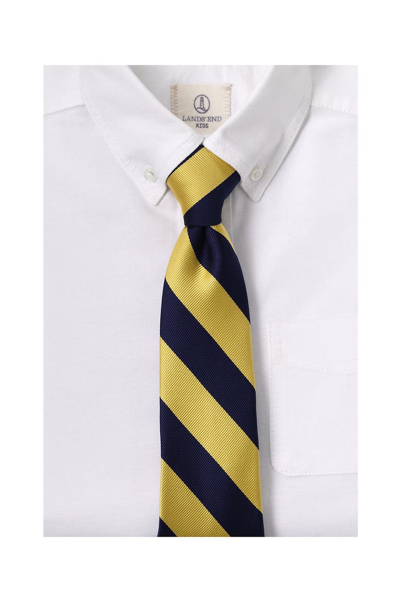 School Uniform Kids Stripe To Be Tied Tie, Alternate, color, Classic Navy/Gold Stripe