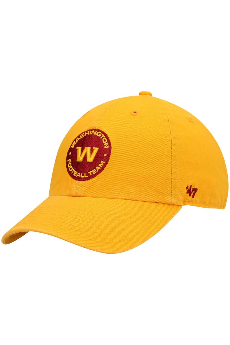 Men's '47 Gold Washington Football Team Secondary Clean Up Adjustable Hat, Main, color, Gold