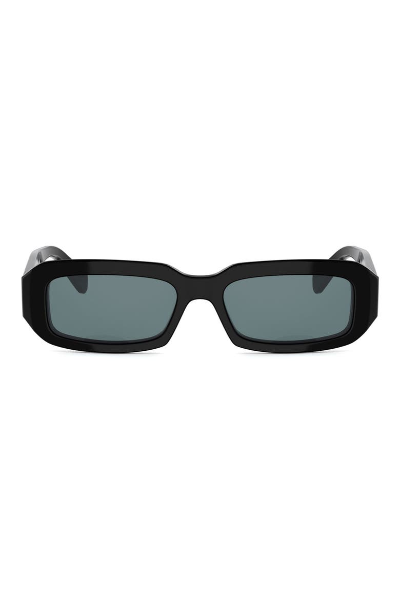 Triomphe 54mm Rectangular Sunglasses, Main, color, SHINY BLACK / BLUE