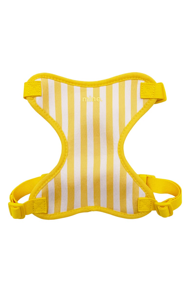 MYTAGALONGS Cabana Stripes Dog Harness, Main, color, Yellow