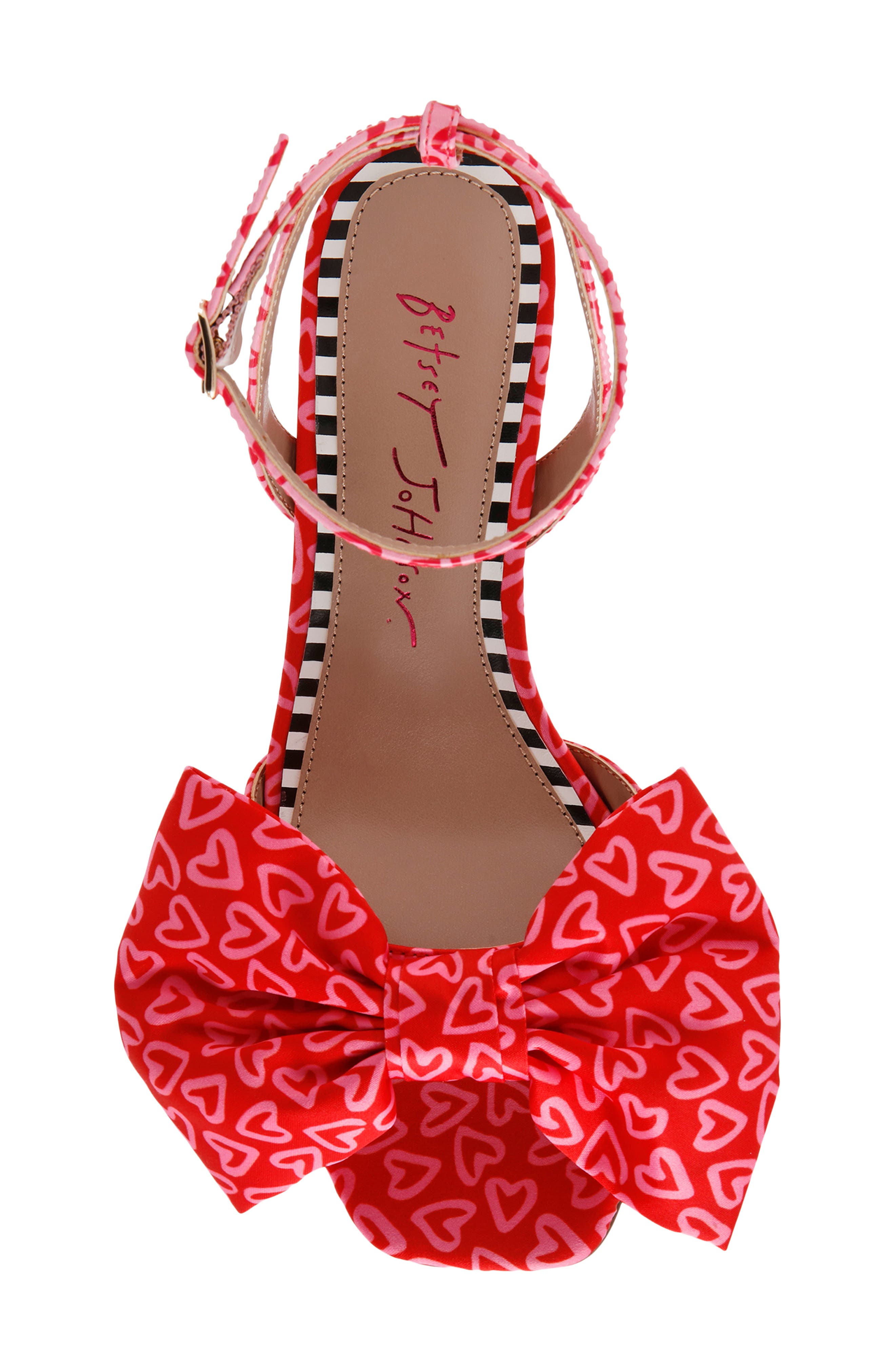 Betsey Johnson Kendal Ankle Strap Sandal, Alternate, color, Red Multi
