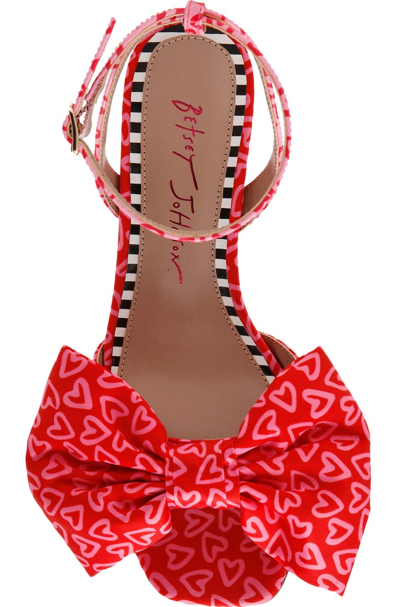 Betsey Johnson Kendal Ankle Strap Sandal, Alternate, color, Red Multi