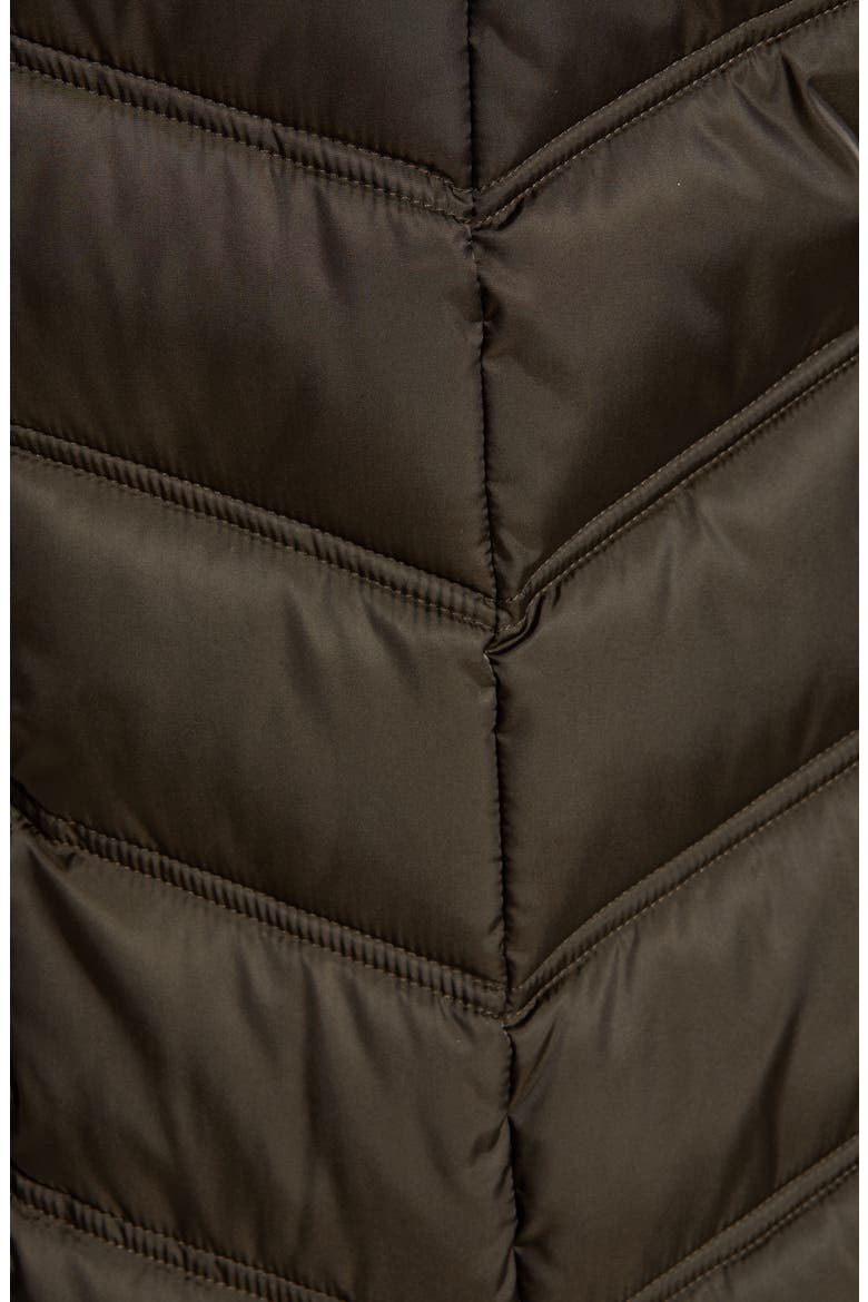 Faux Fur Trim Puffer Jacket, Alternate, color, OLIVE