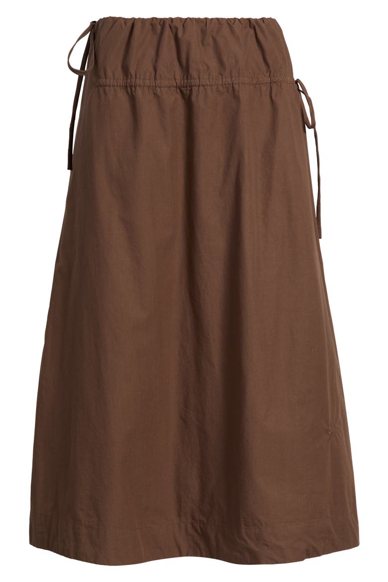 Caspia Organic Cotton Midi Skirt, Alternate, color, CHOC