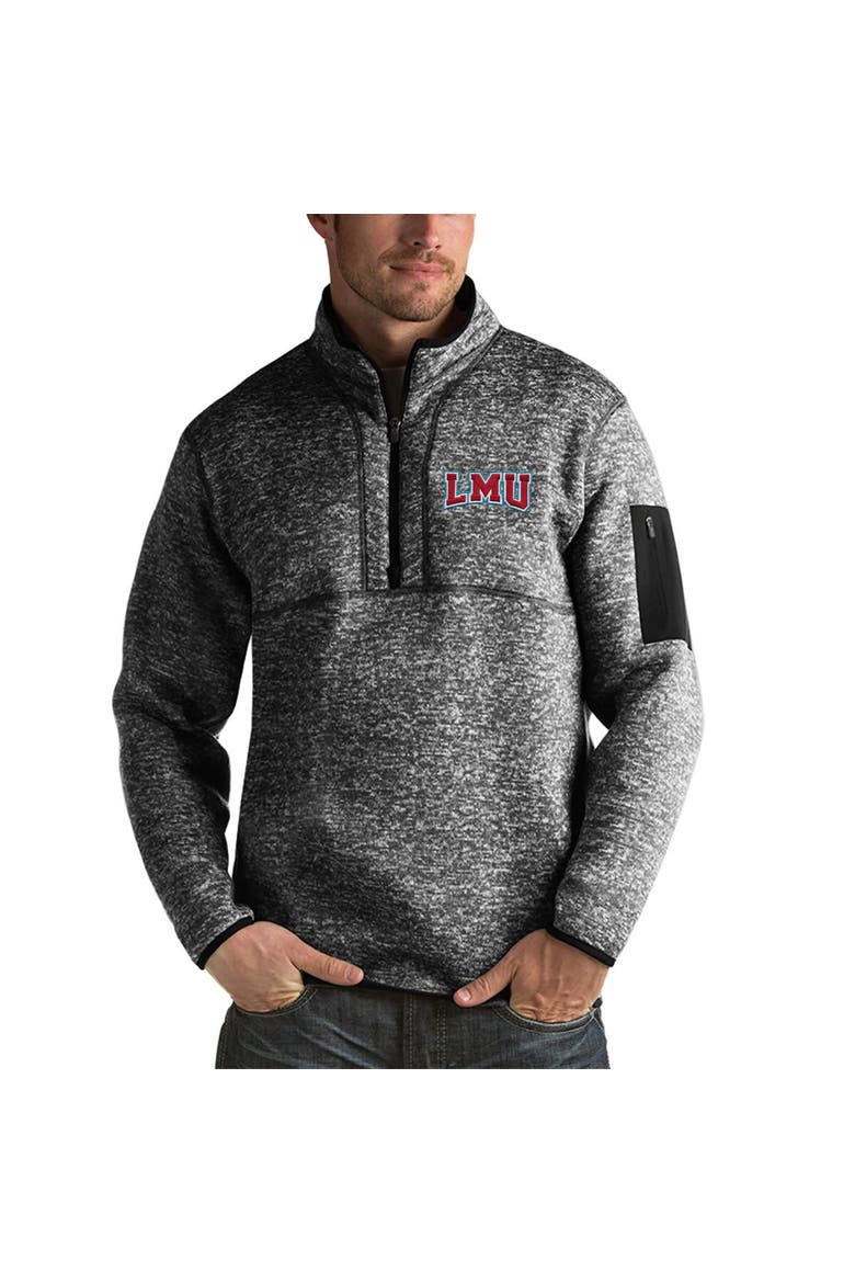 Men's Antigua Black Loyola Marymount Lions Fortune Half-Zip Sweatshirt, Main, color, Black