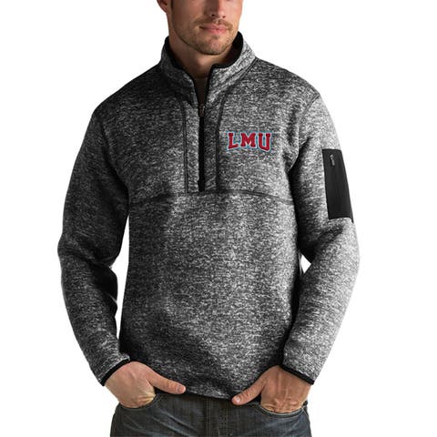 Men's Antigua Black Loyola Marymount Lions Fortune Half-Zip Sweatshirt