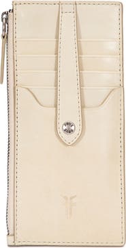 Frye Slim Leather Snap Card Wallet