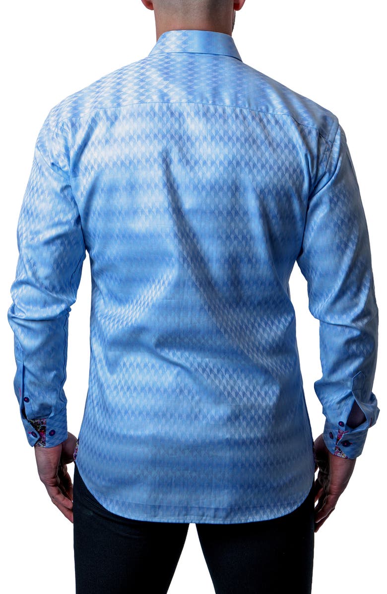 Maceoo Fibonacci Diamonds Regular Fit Cotton Button-Up Shirt, Alternate, color, 