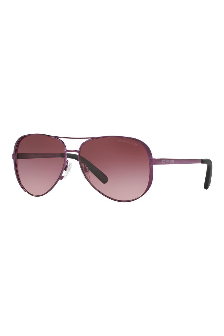 Collection 59mm Aviator Sunglasses, Alternate, color, PLUM/ BURGUNDY GRADIENT