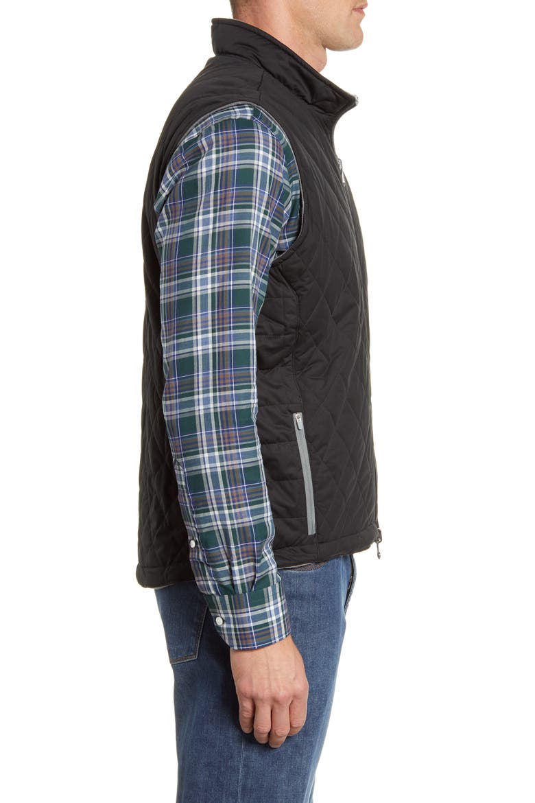 All Day Reversible Quilted Vest, Alternate, color, BLACK
