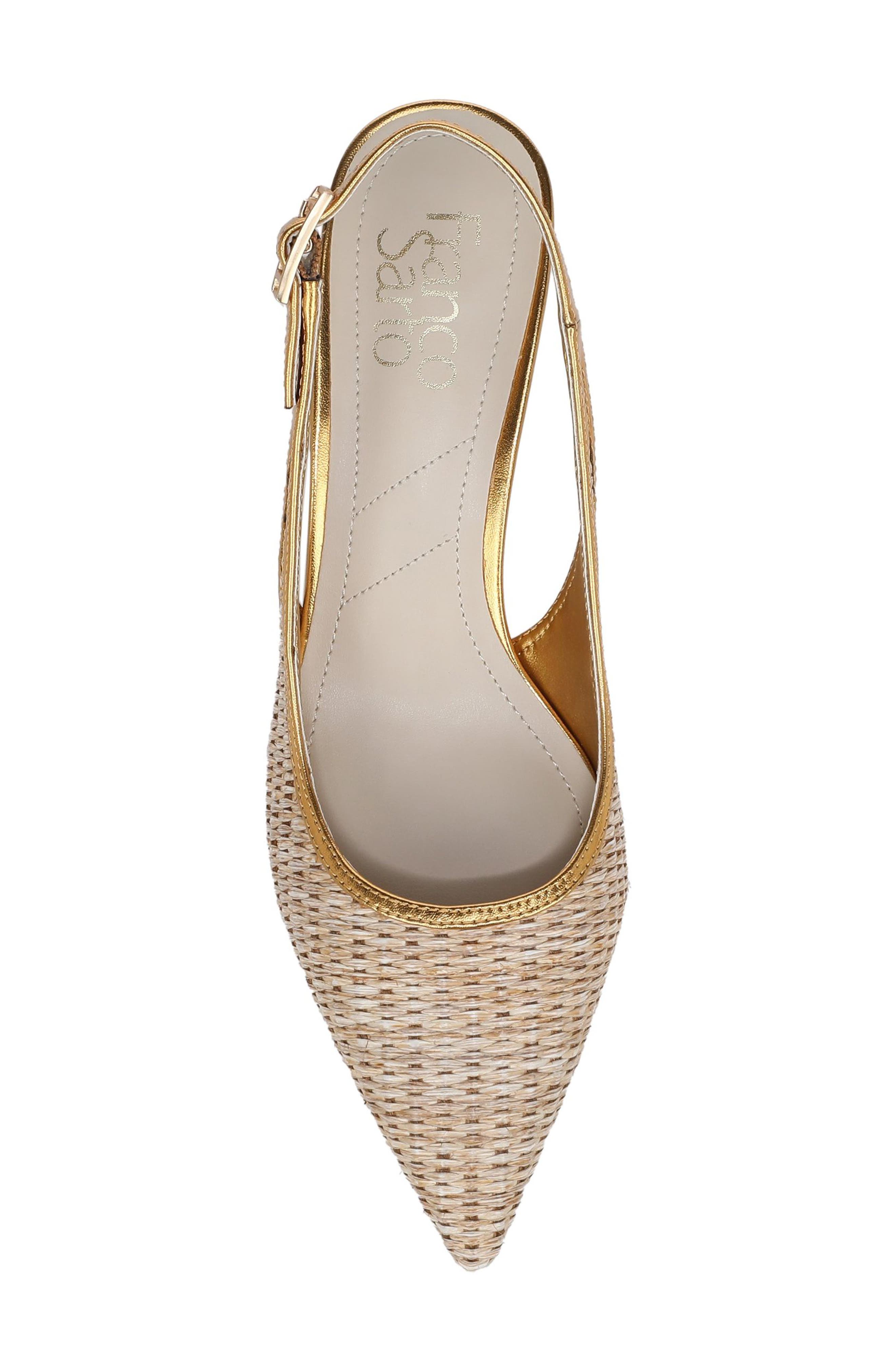 Franco Sarto Kate 3 Slingback Pointed Toe Pump, Alternate, color, Beige