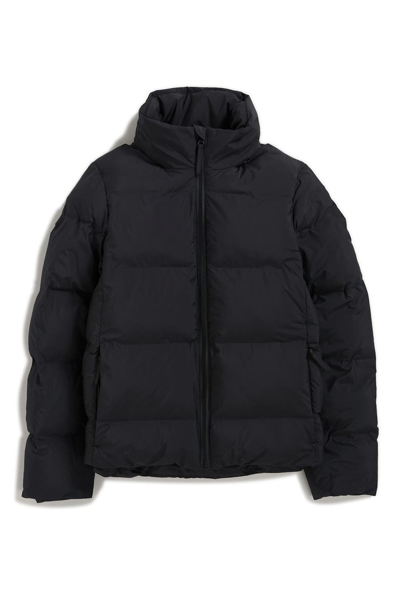 Field Path Waterproof Puffer Jacket, Alternate, color, BLACK