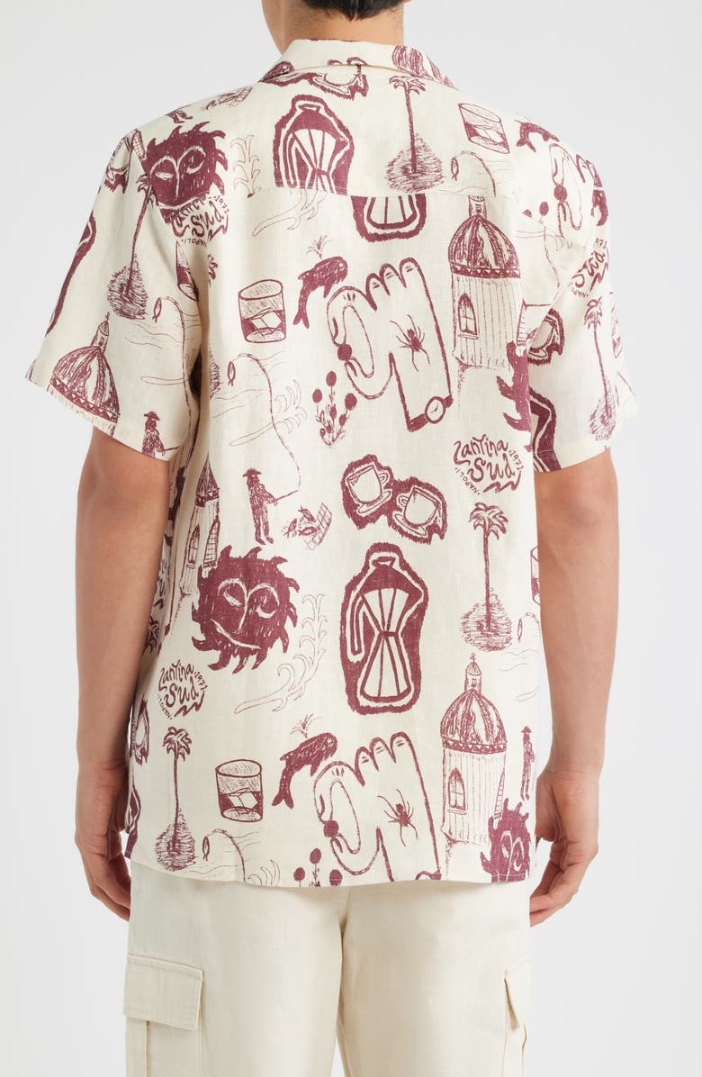 OAS Cantina Linen Camp Shirt, Alternate, color, Cuba