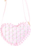 Bits & Bows Floral Ruffle Girls' Heart Purse