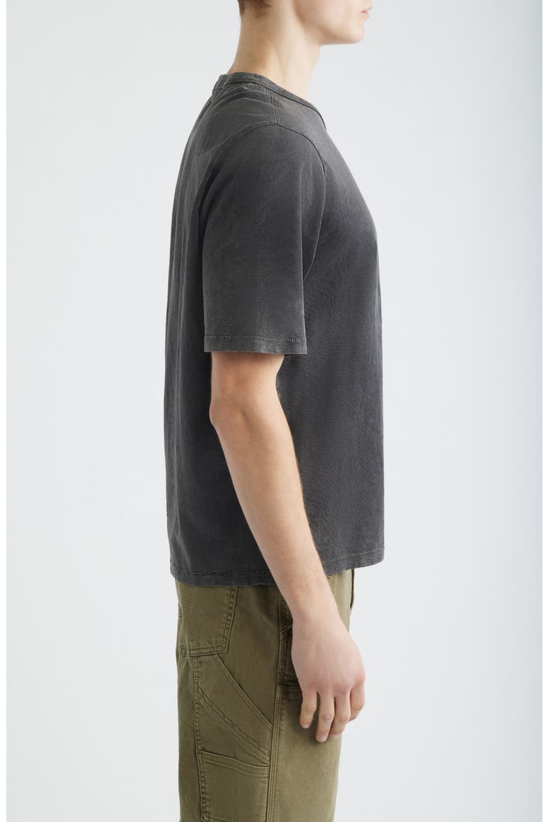 Slub Cotton Crewneck T-Shirt, Alternate, color, WASHED BLACK