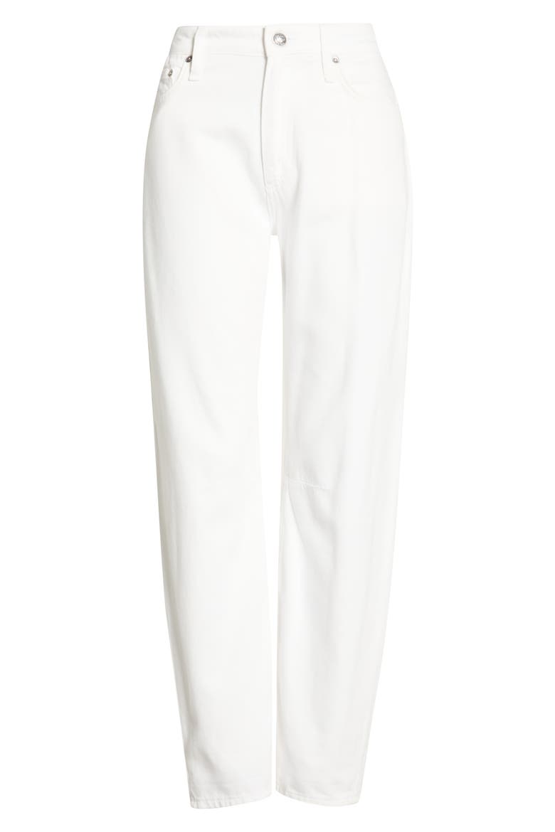 Featherweight Stevie Mid Rise Slim Tapered Jeans, Main, color, WHITE