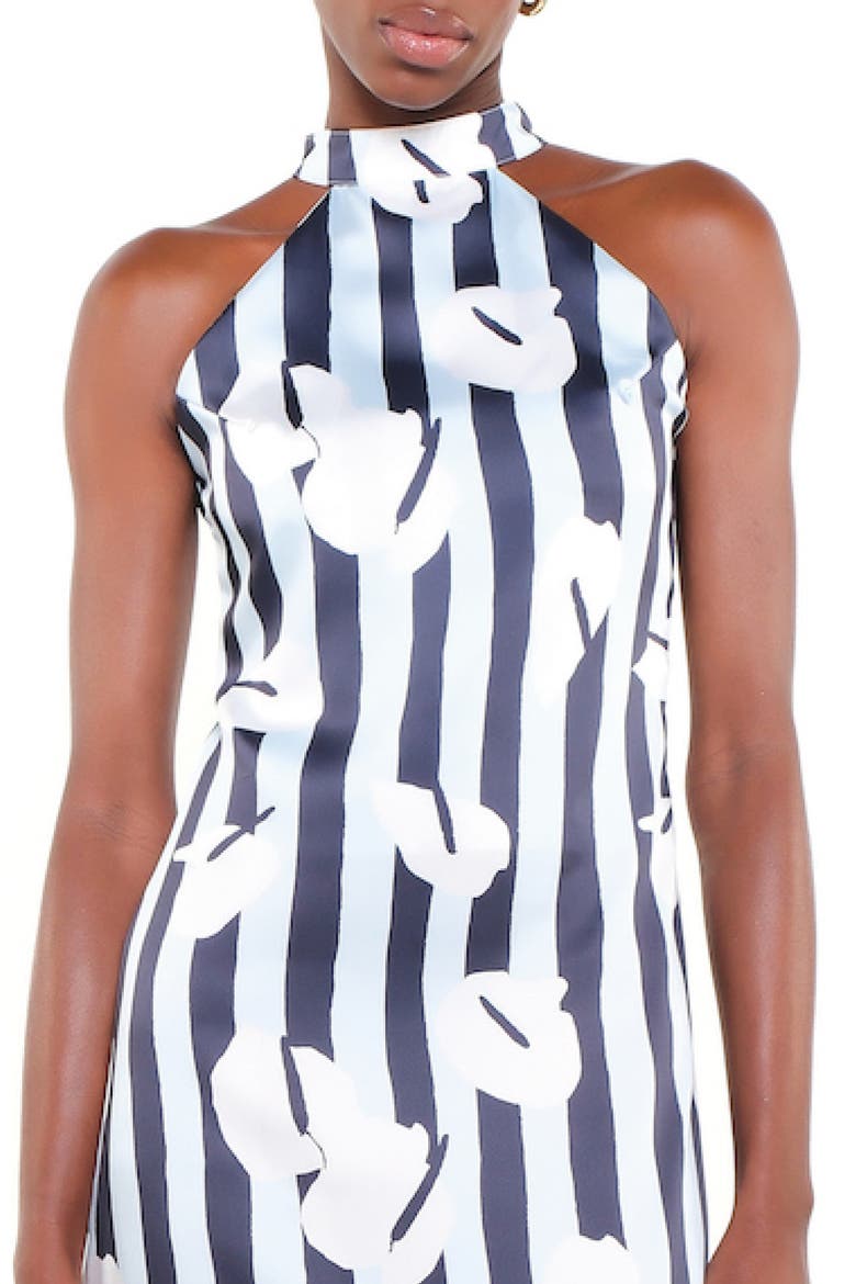 Carla Print Tie Back Maxi Dress, Alternate, color, LEGACY BLOOM BLUE