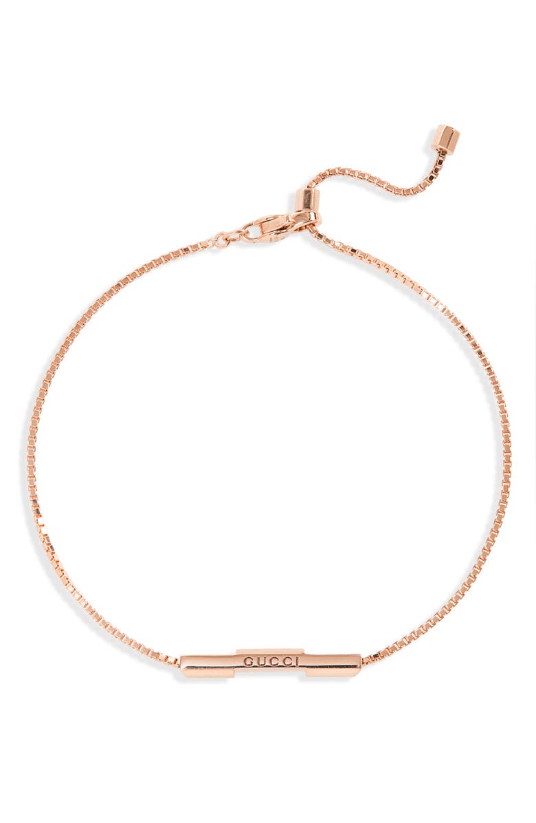 Gucci Link to Love 18K Rose Gold Bracelet, Main, color, 