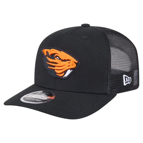 Men's New Era Black Oregon State Beavers Primary 9SEVENTY Trucker Stretch-Snap Hat