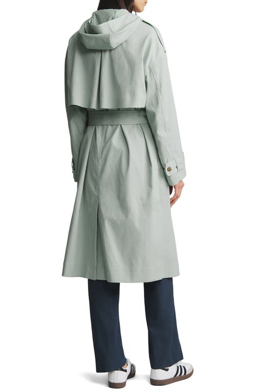 Rhone Utility Trench Coat In Gray Green