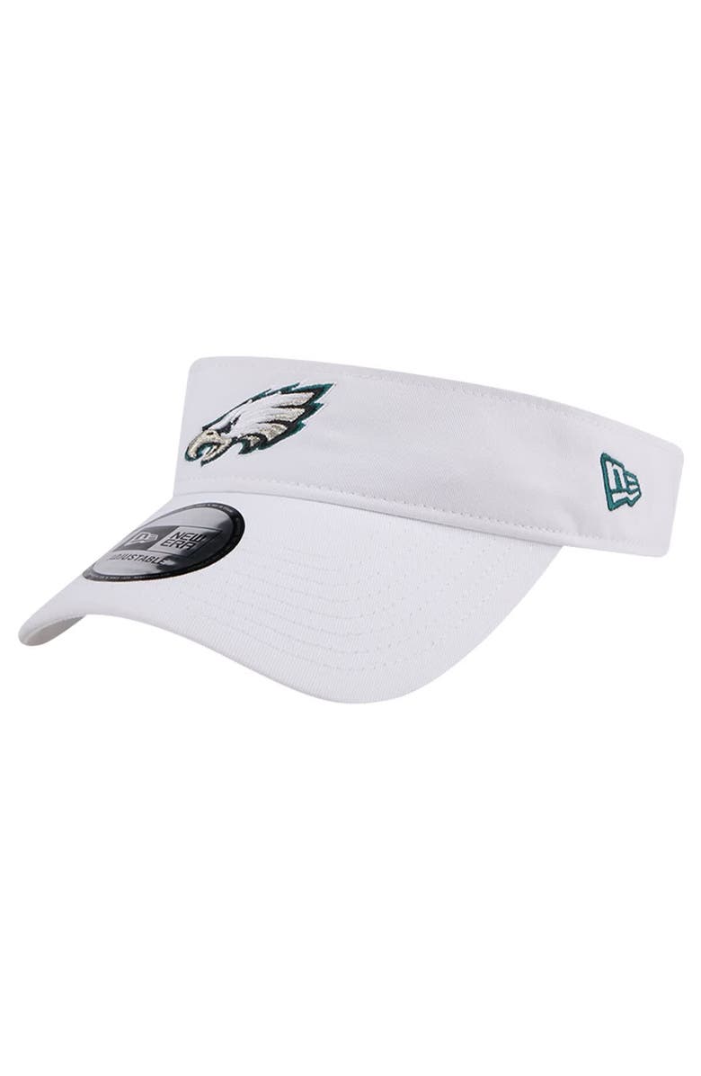 New Era Men's New Era White Philadelphia Eagles Main Adjustable Visor, Main, color, 