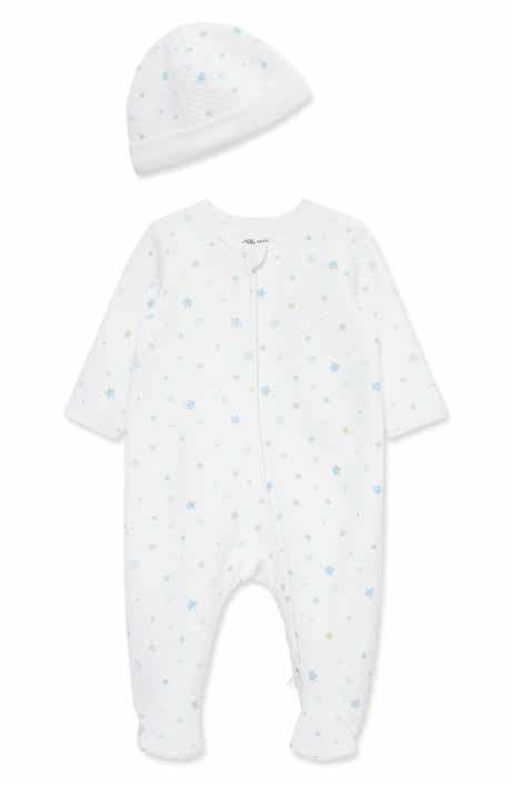 Organic Cotton Quilted Footie & Hat Set