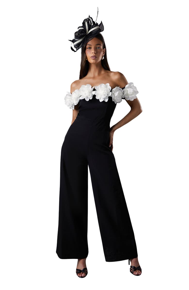 Coast Bardot Wide Leg Jumpsuit, Main, color, Mono