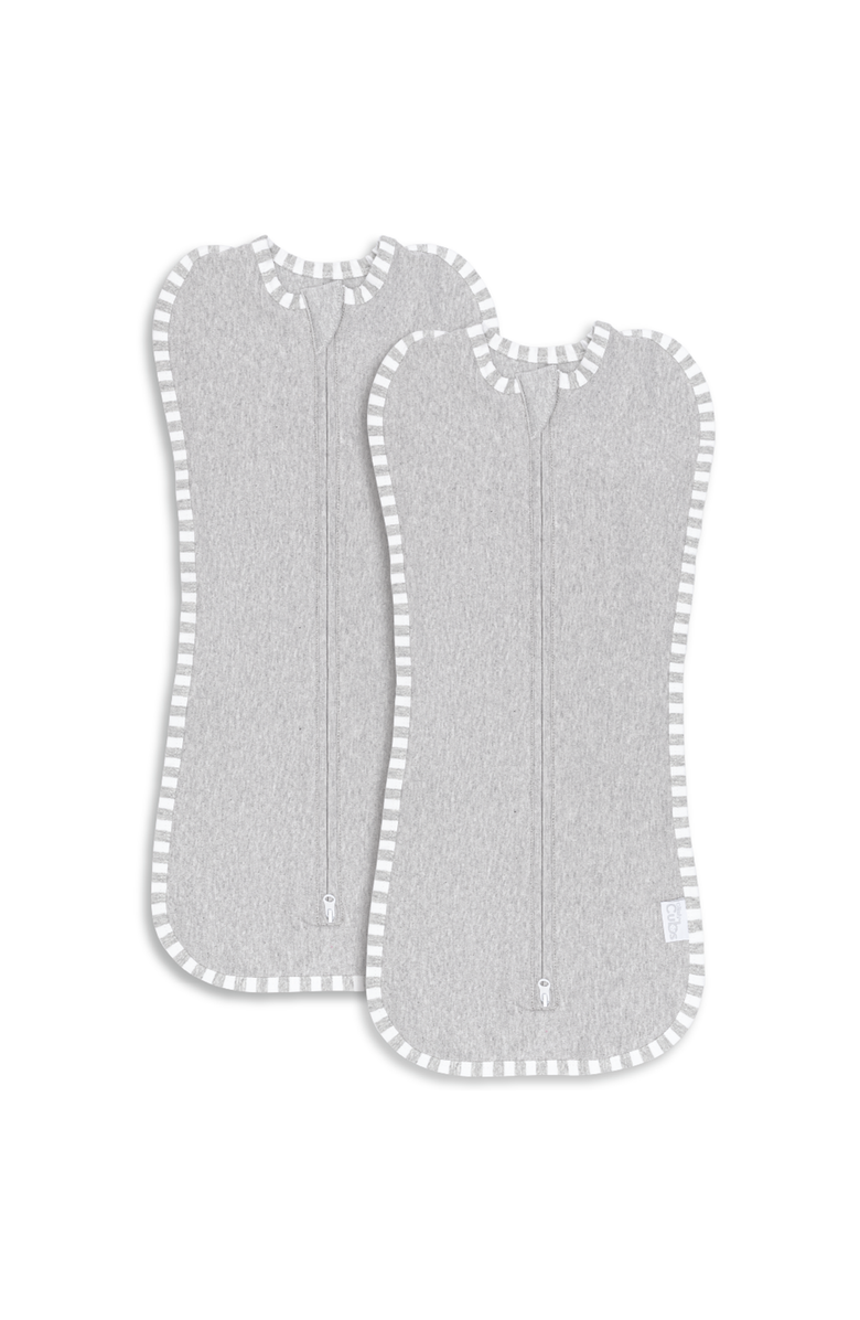 Comfy Cubs Easy Zipper Swaddle Blankets, Main, color, Gray